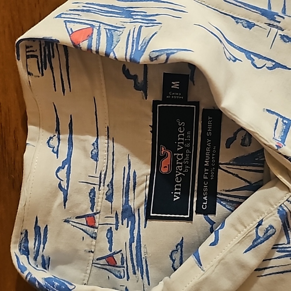 COPY - Vineyard Vines Mens Sailboat Murray Shirt EUC M - Picture 2 of 5